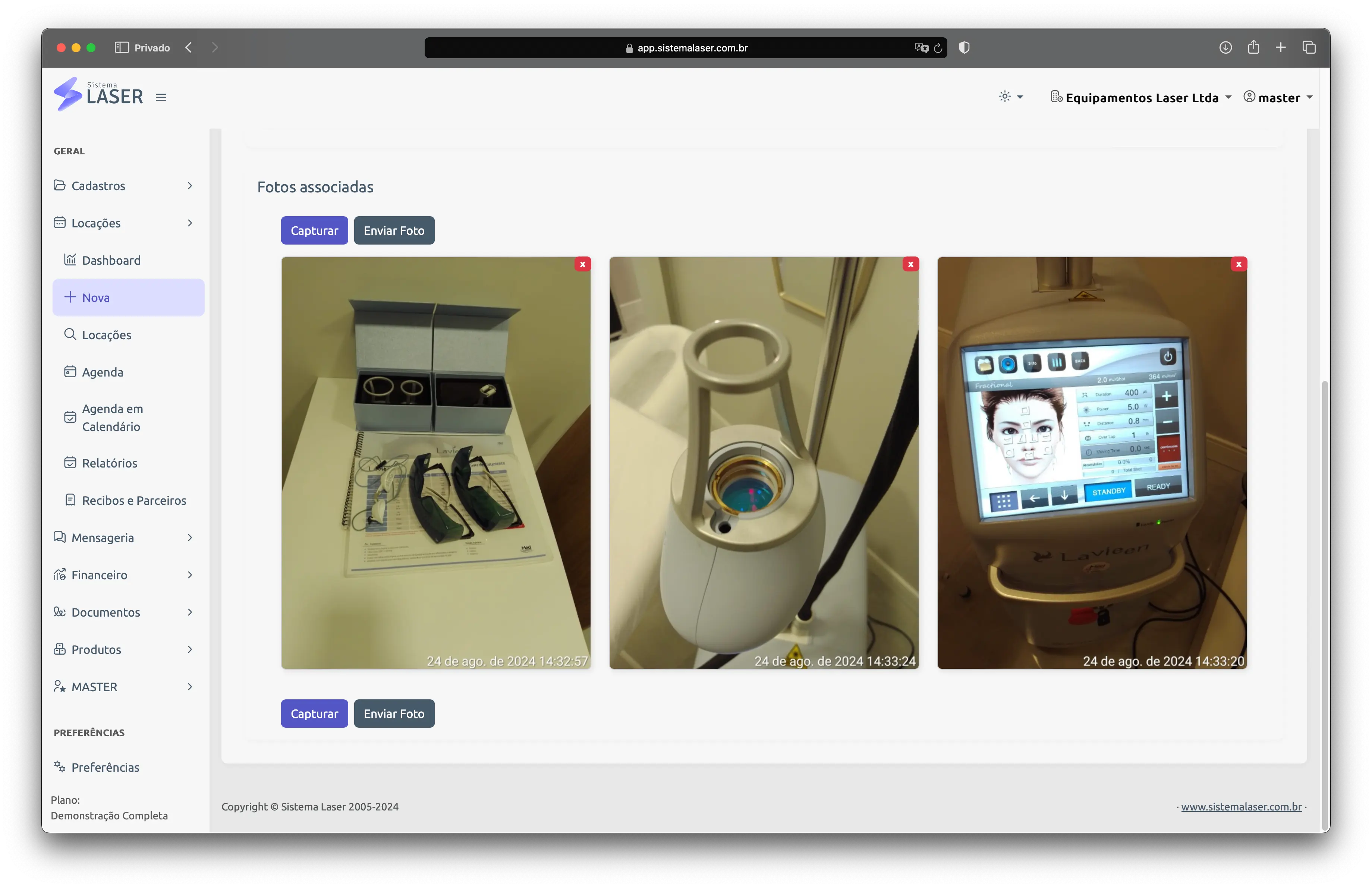 Gestão de locação de equipamentos médicos, hospitalares e lasers