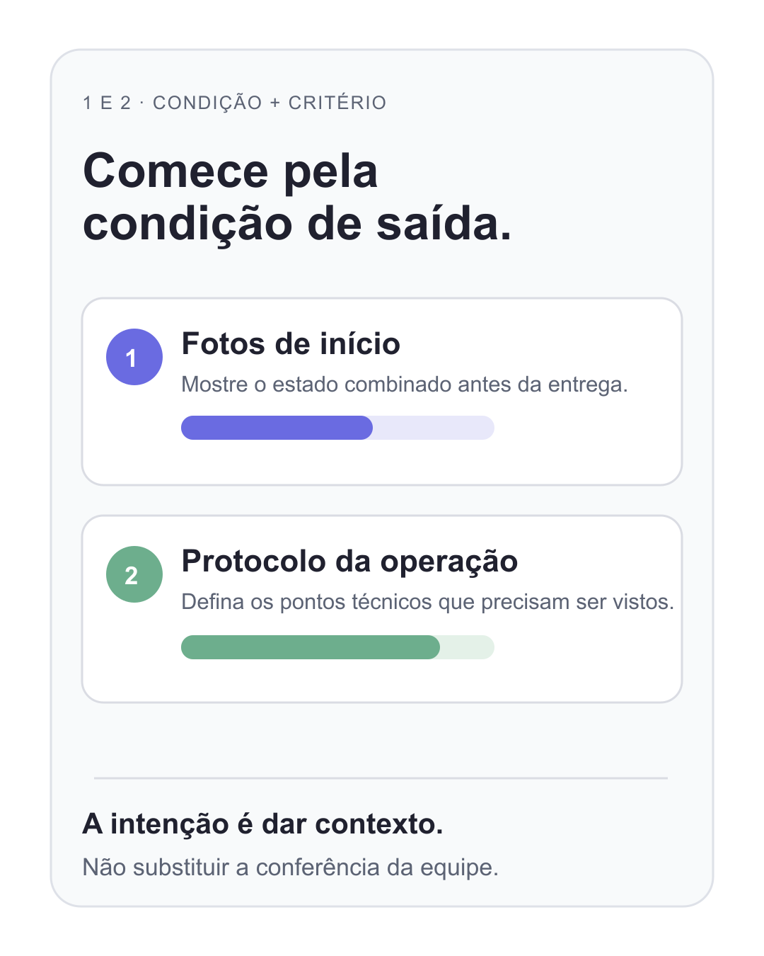 Dois registros práticos para a saída de um equipamento locado