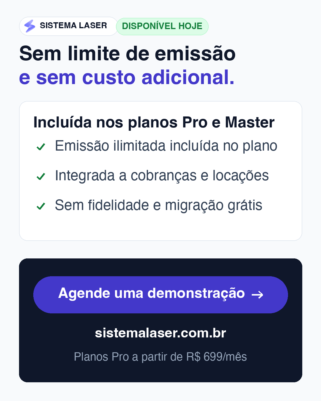 Condições comerciais e emissão de NFS-e sem limites